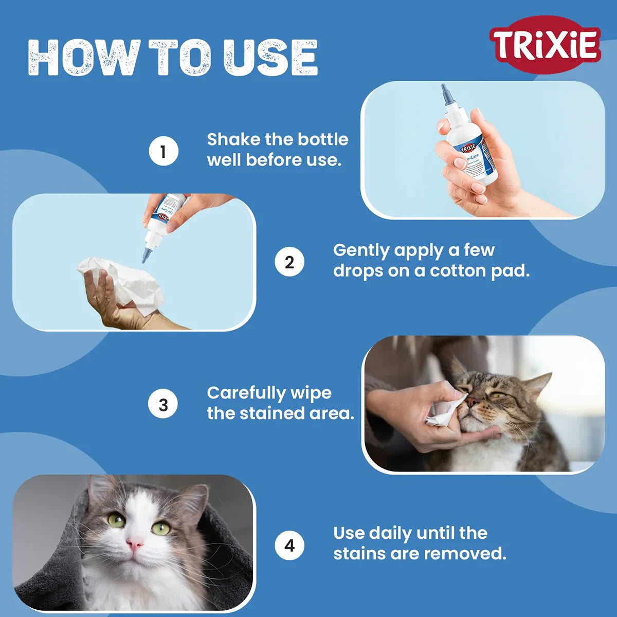 Trixie Tear Stain Remover for Dogs & Cats - 50ml - Zigly
