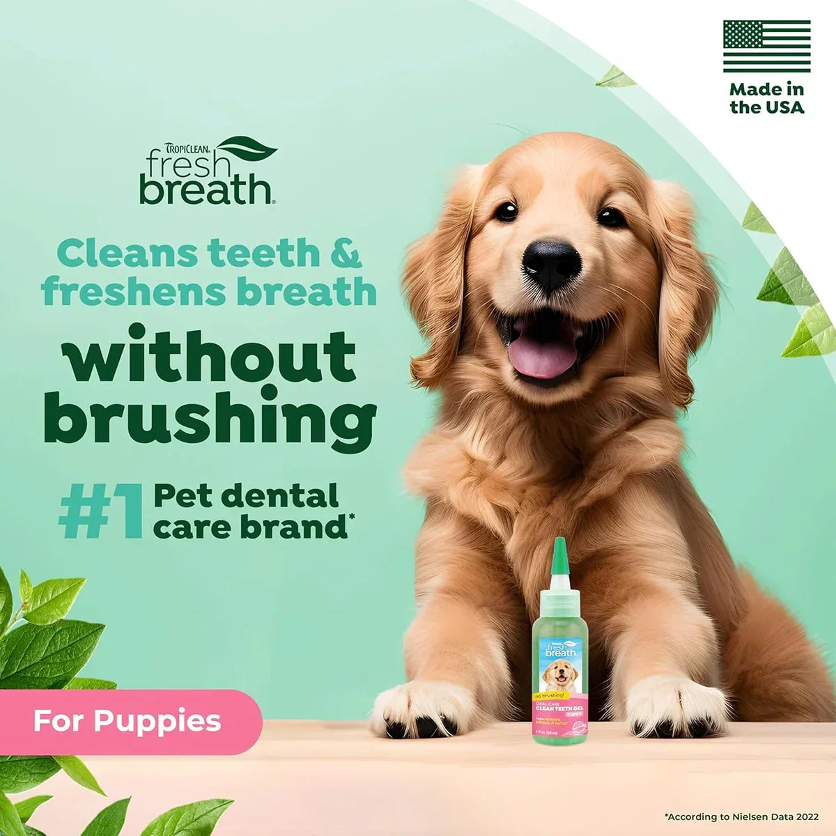 Tropiclean Fresh Breath Puppy Clean Teeth Gel - 59ml - Zigly