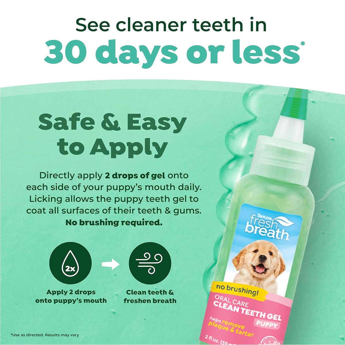 Tropiclean Fresh Breath Puppy Clean Teeth Gel - 59ml - Zigly