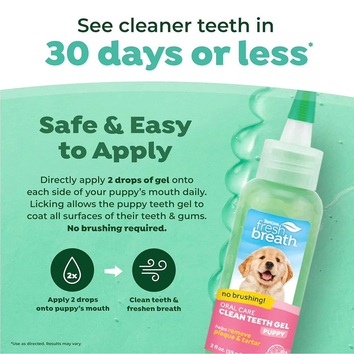 Tropiclean Fresh Breath Puppy Clean Teeth Gel - 59ml - Zigly