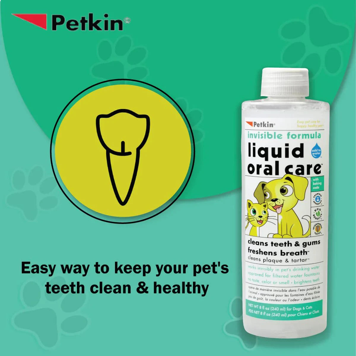 Petkin Pet Liquid Oral Care Invisible Formula for Dog/Cat - Zigly