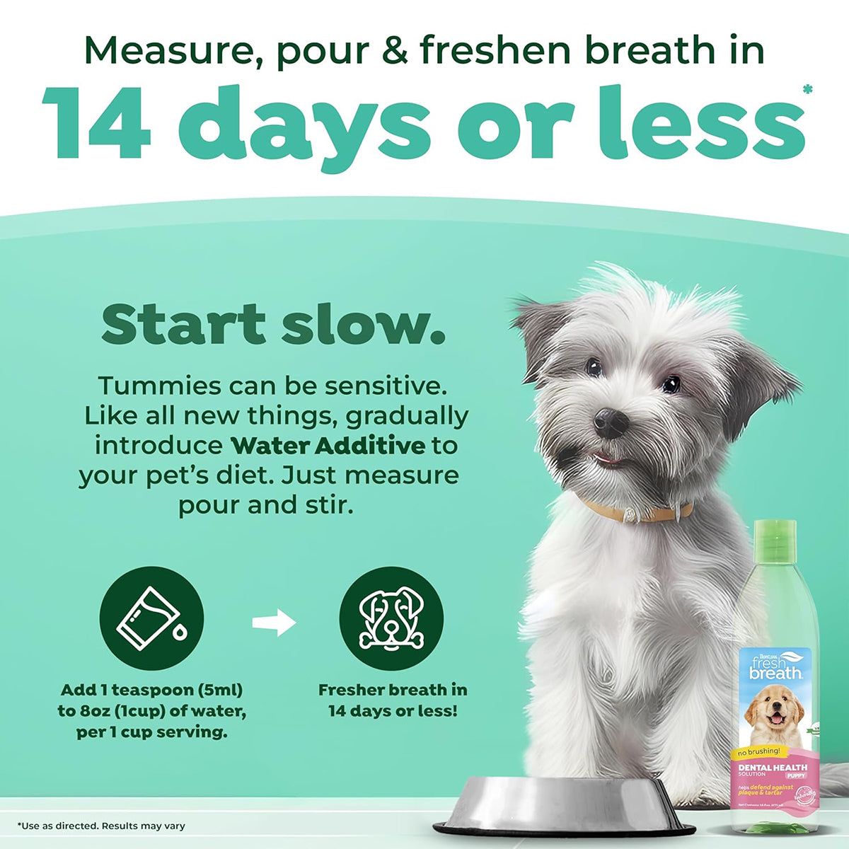 Tropiclean Fresh Breath Puppy Water Additive - 473ml - Zigly