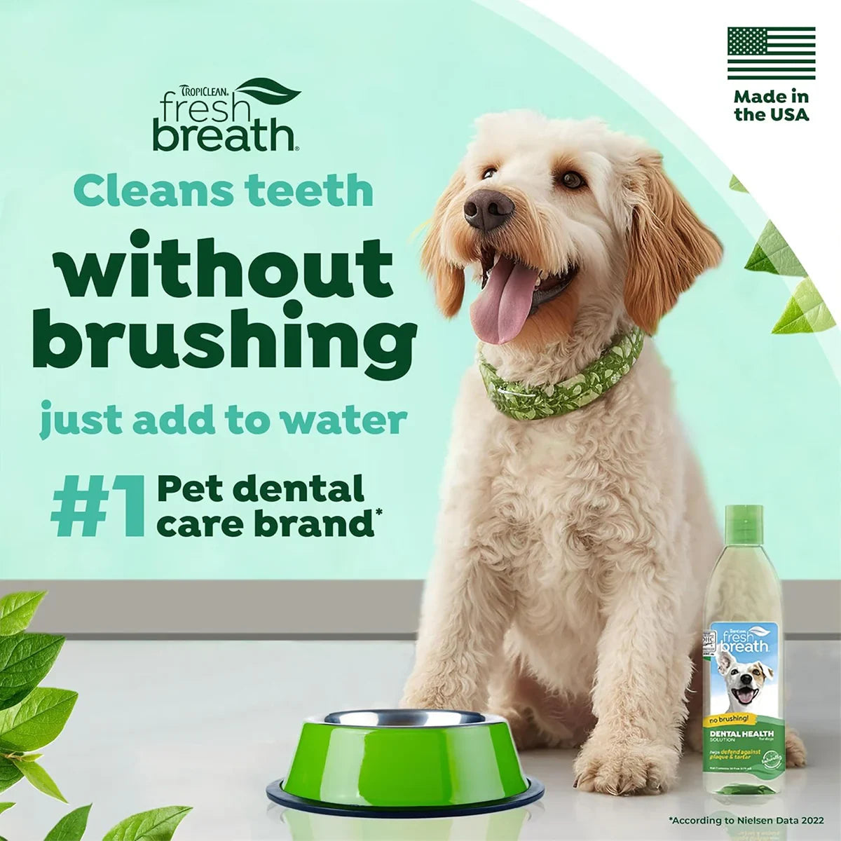 Tropiclean Fresh Breath Water Additive For Dog - 473ml - Zigly