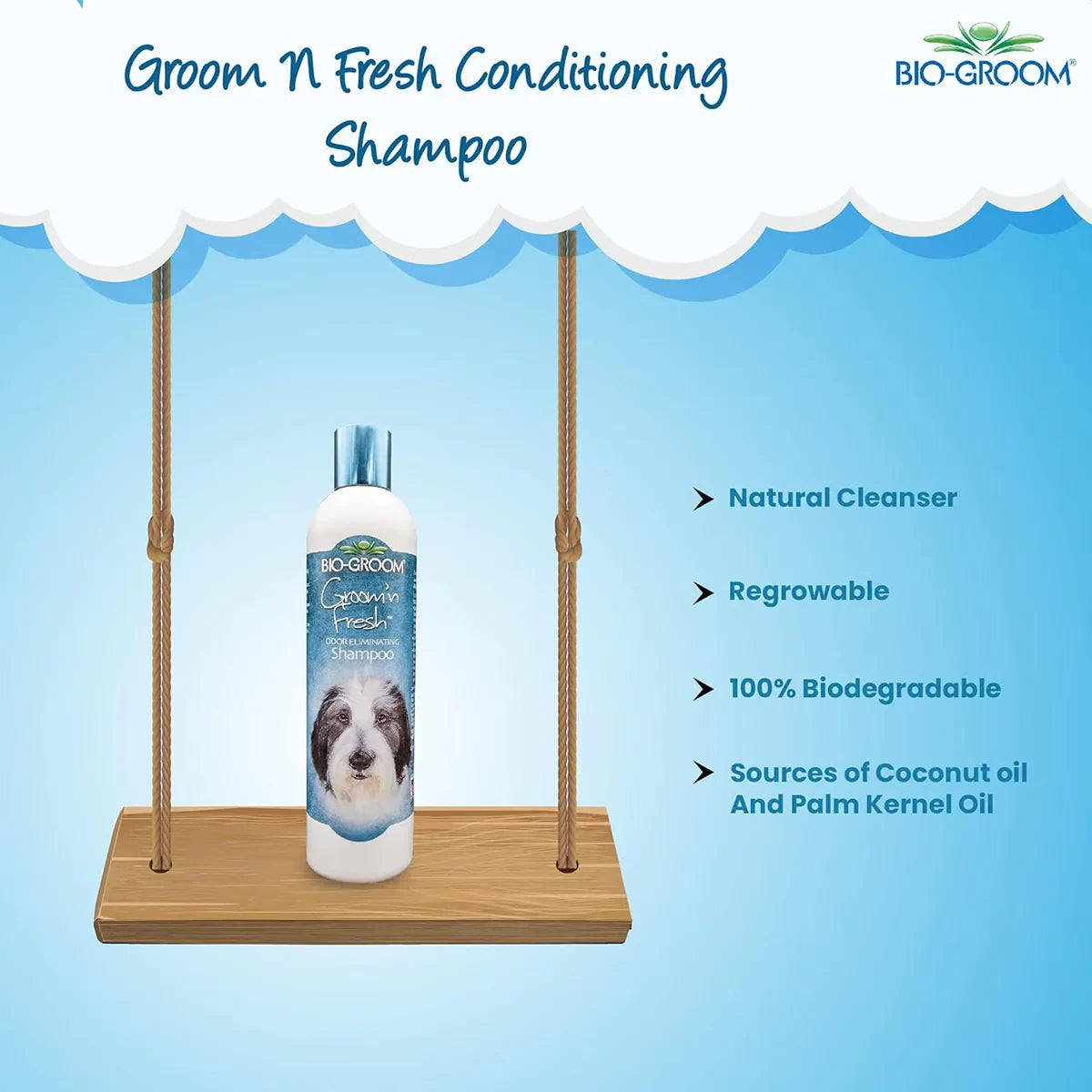 Bio-Groom Groom 'N Fresh Odour Eliminating Dog Shampoo - 355 ml - Zigly