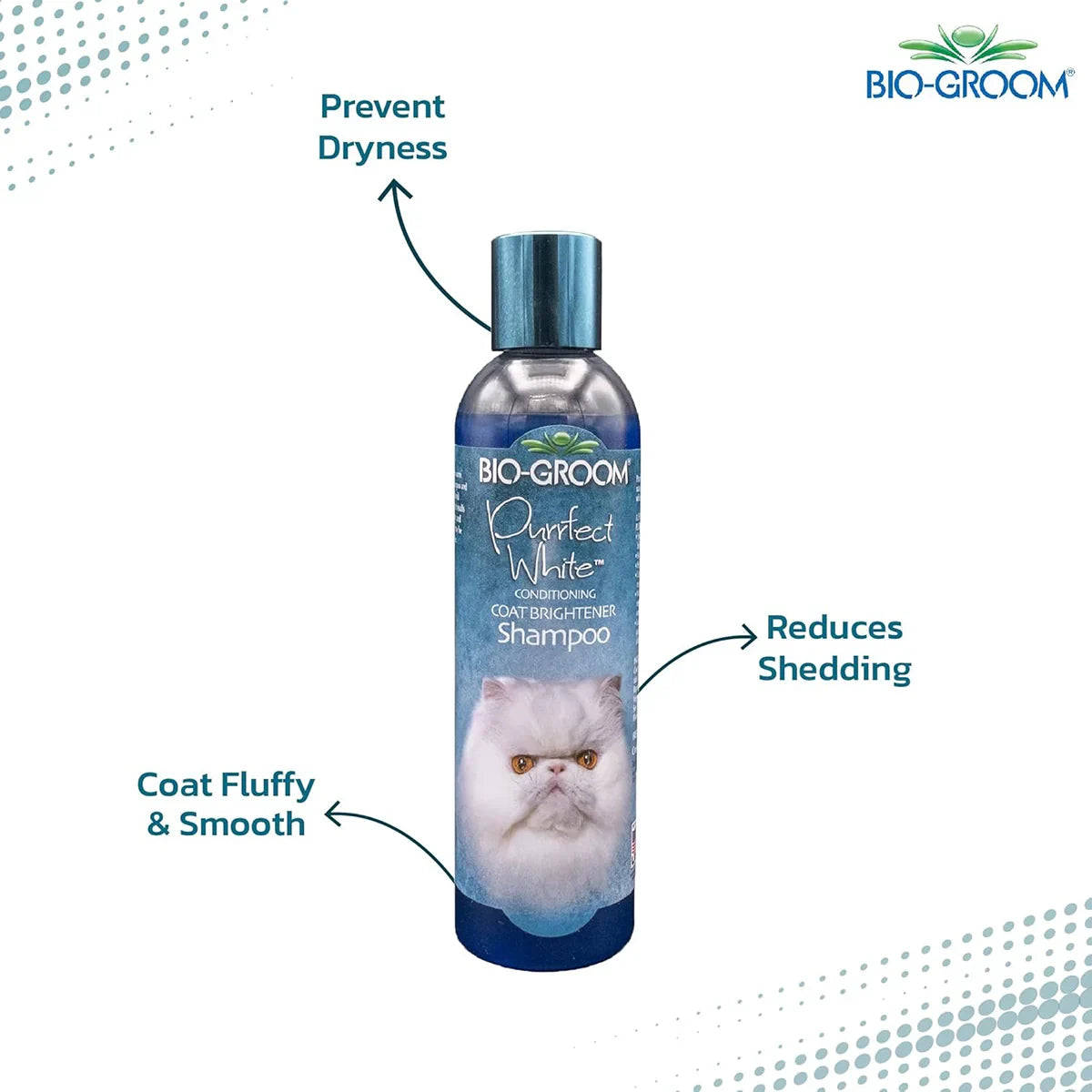 Bio-Groom Purrfect White Cat Conditioning Shampoo - 236 ml - Zigly
