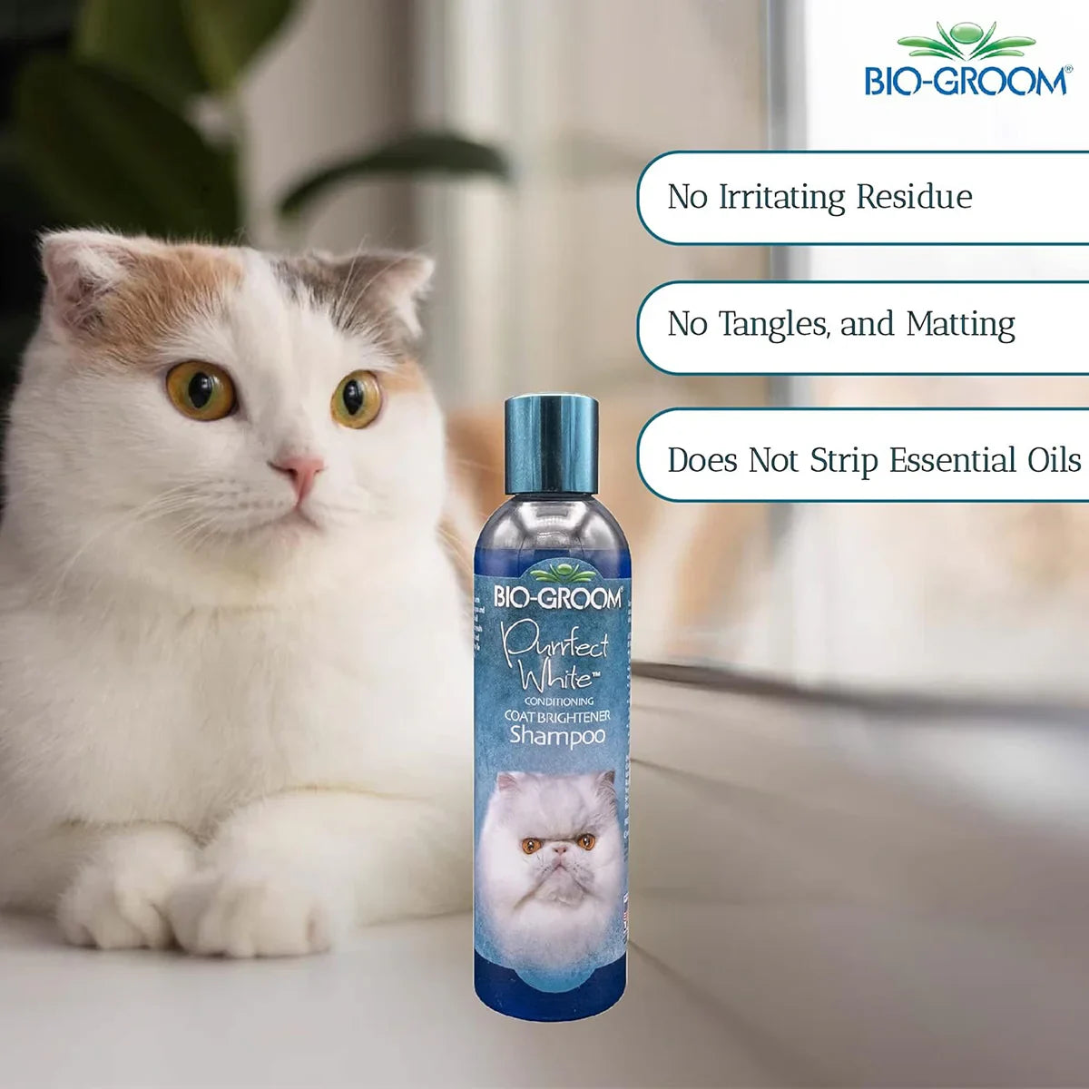 Bio-Groom Purrfect White Cat Conditioning Shampoo - 236 ml - Zigly