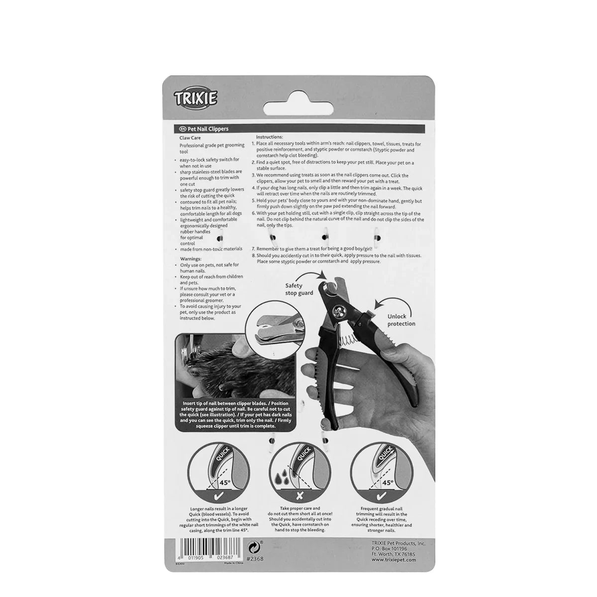 Trixie Dog & Cat Nail Clipper - 16cm - Zigly