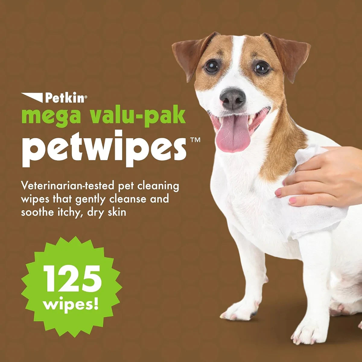 Petkin Oatmeal Mega Valu-Pak Pet Wipes - 125 Wipes - Zigly
