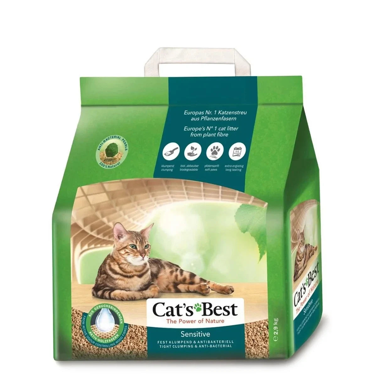 Cats Best Sensitive Firm Clumping & Antibacterial Cat Litter - 2.9kg - Zigly