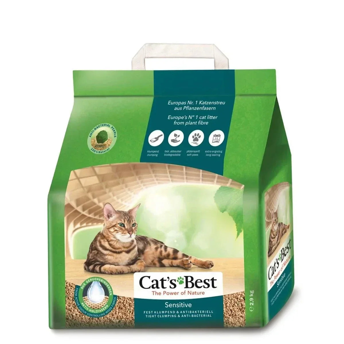 Cats Best Sensitive Firm Clumping & Antibacterial Cat Litter - 2.9kg - Zigly