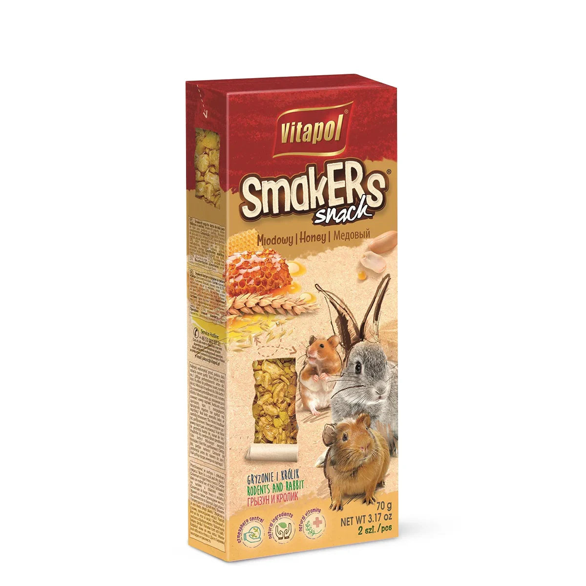 Vitapol Honey Smakers For Rabbits And Rodents- 90g - Zigly