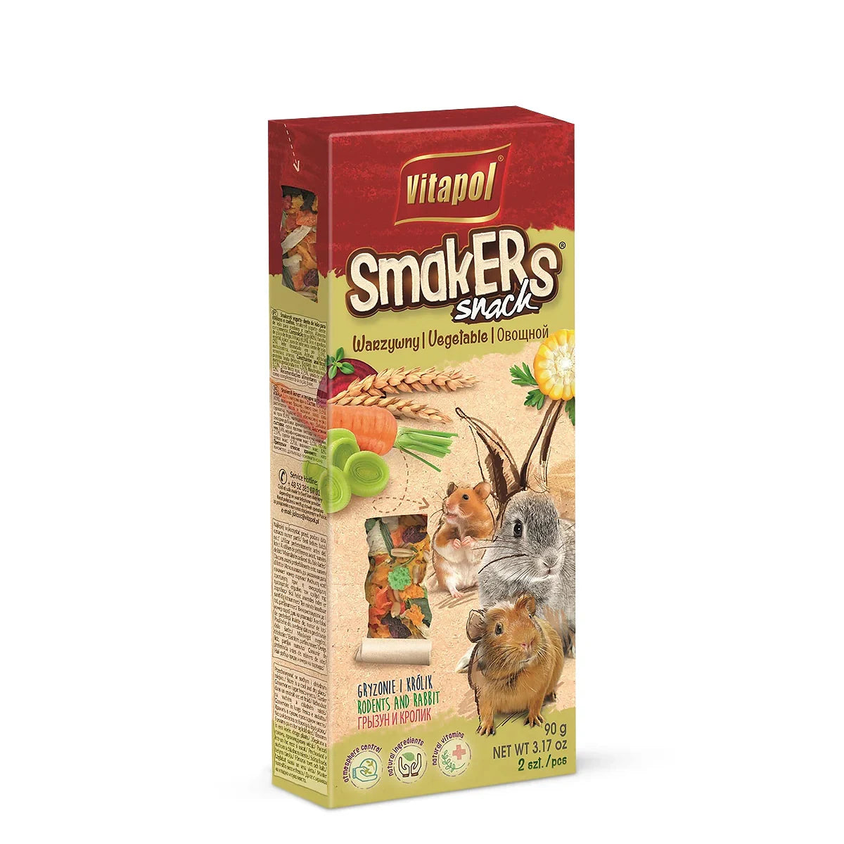 Vitapol Vegetable Smakers for Rodents and Rabbit 90g - Zigly
