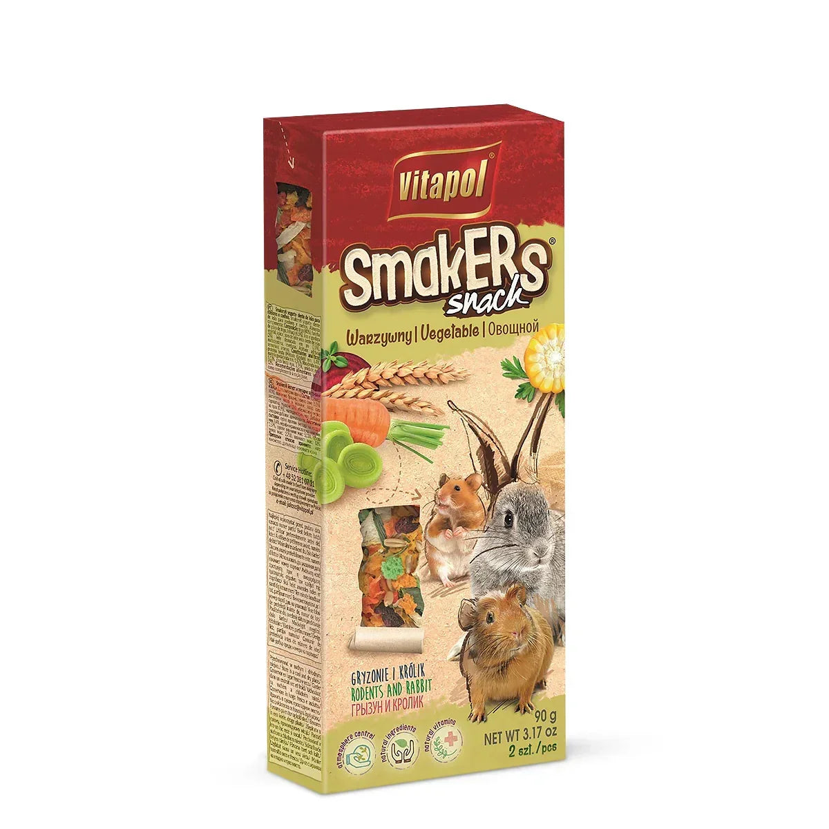 Vitapol Vegetable Smakers for Rodents and Rabbit 90g - Zigly