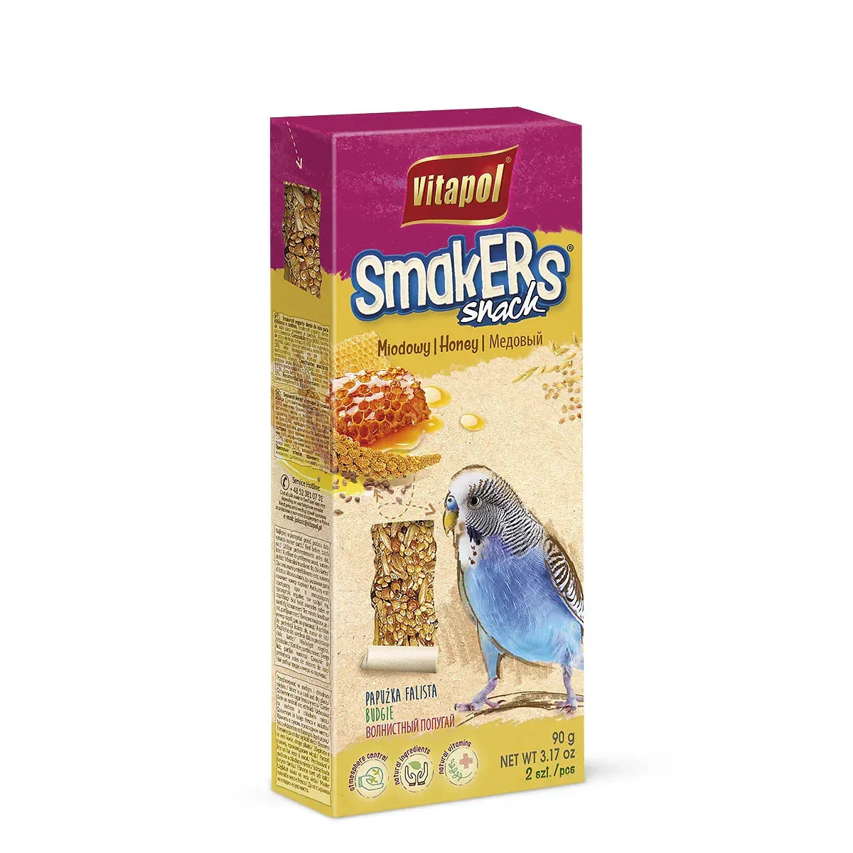Vitapol Honey Smakers For Budgie - 90g - Zigly