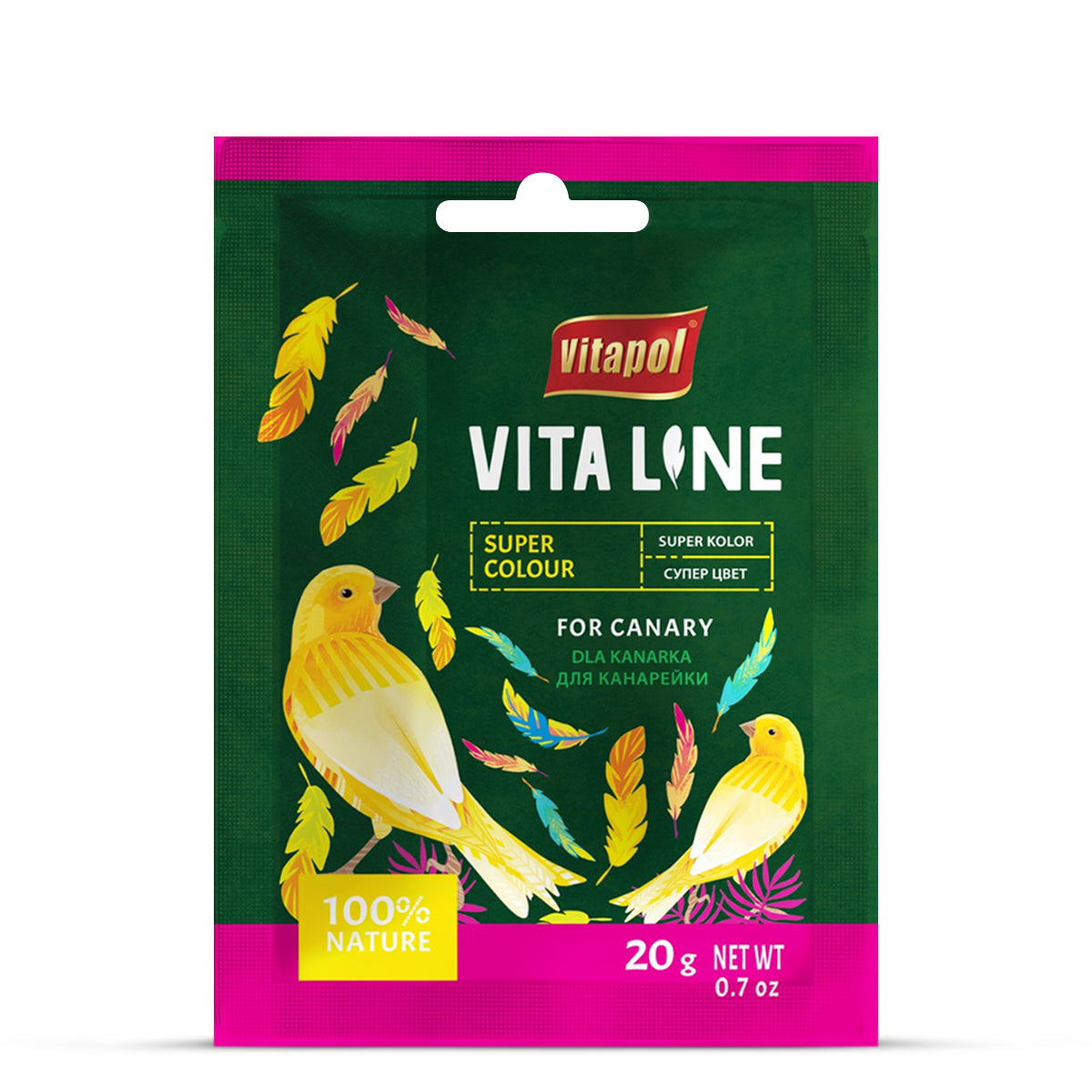 Vitapol Vitaline Feed Supplement Super Colour For Canary 20g - Zigly