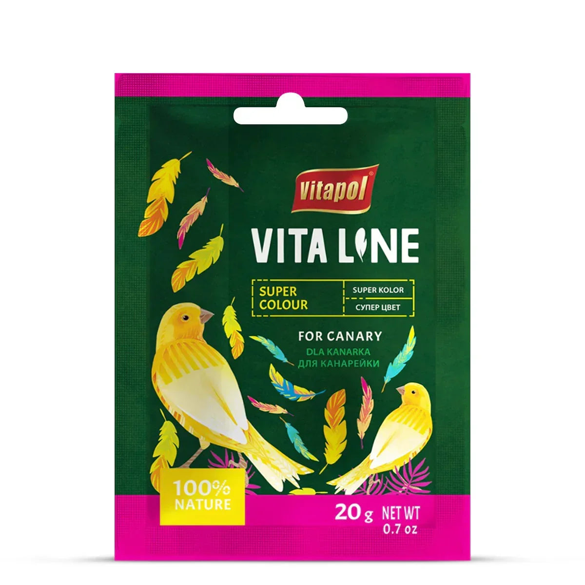 Vitapol Vitaline Feed Supplement Super Colour For Canary 20g - Zigly