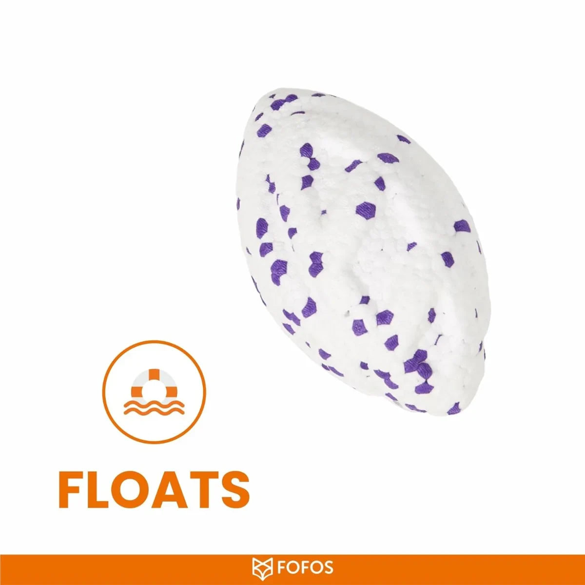 Fofos Rugby Ball Fetch Dog Toy White - Zigly