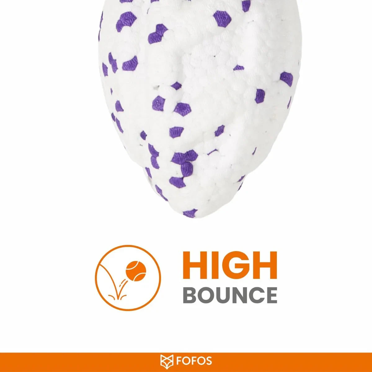 Fofos Rugby Ball Fetch Dog Toy White - Zigly