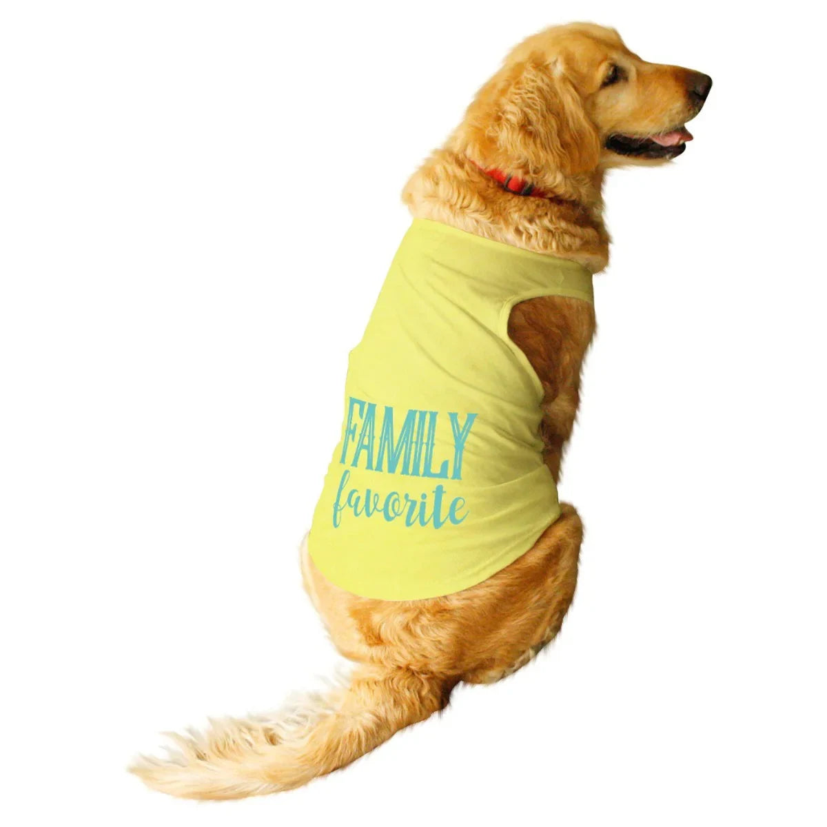 Ruse Family Favourite Printed Tank Dog Tee - Lemon Yellow - Zigly