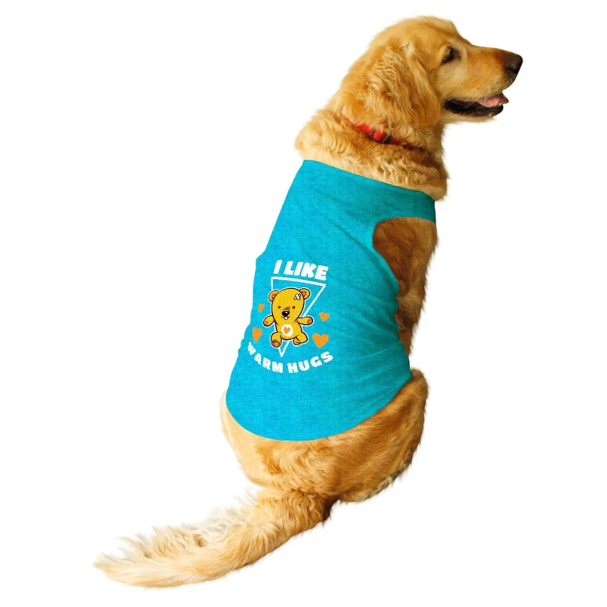 Ruse Warm Hugs Printed Tank Dog Tee - Steel Blue - Zigly
