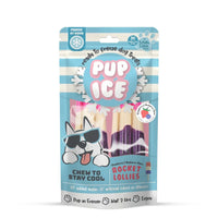 Imaginelles Pup Ice Rocket Lollies Blueberry & Strawberry Dog Treat - 2 Pieces - 90g - Zigly
