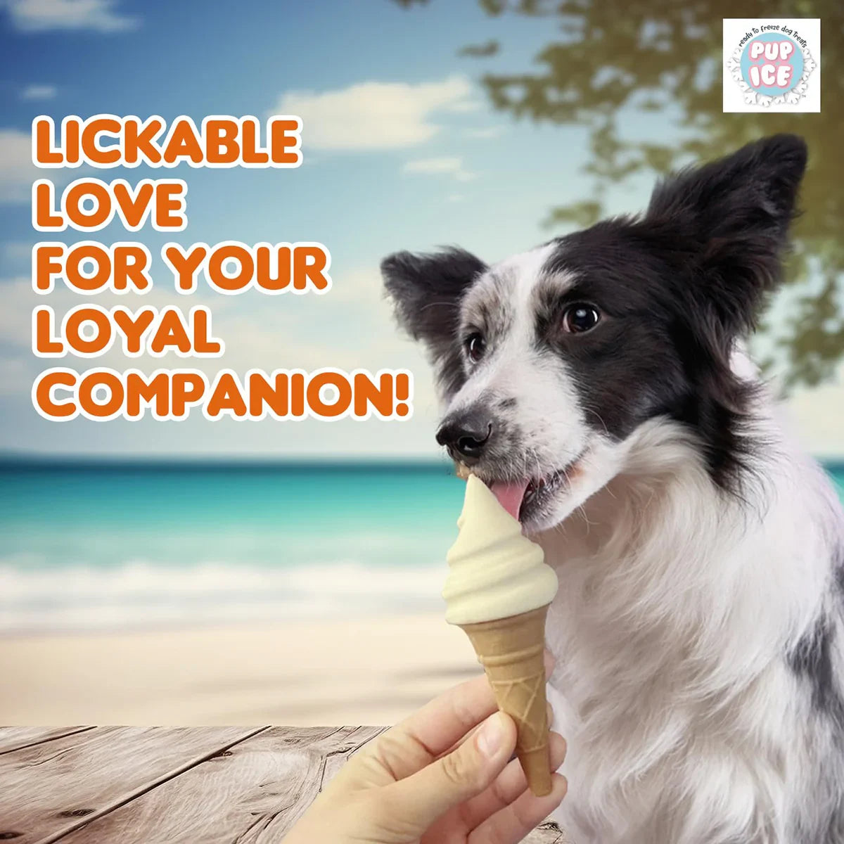 Imaginelles Pup Ice Waffle Cones Vanilla & Peanut Butter Dog Treat, 2 Pieces - 110g - Zigly