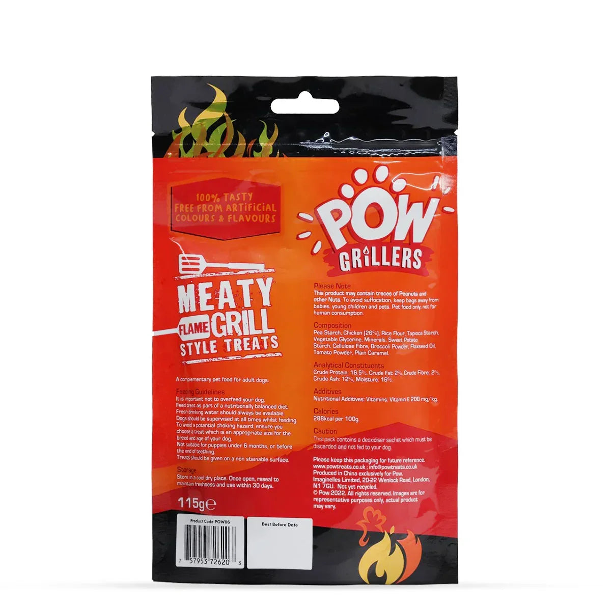 Imaginelles Pow Grillers Kebabs Meaty Dog Treat - 5 Pieces - 115g - Zigly