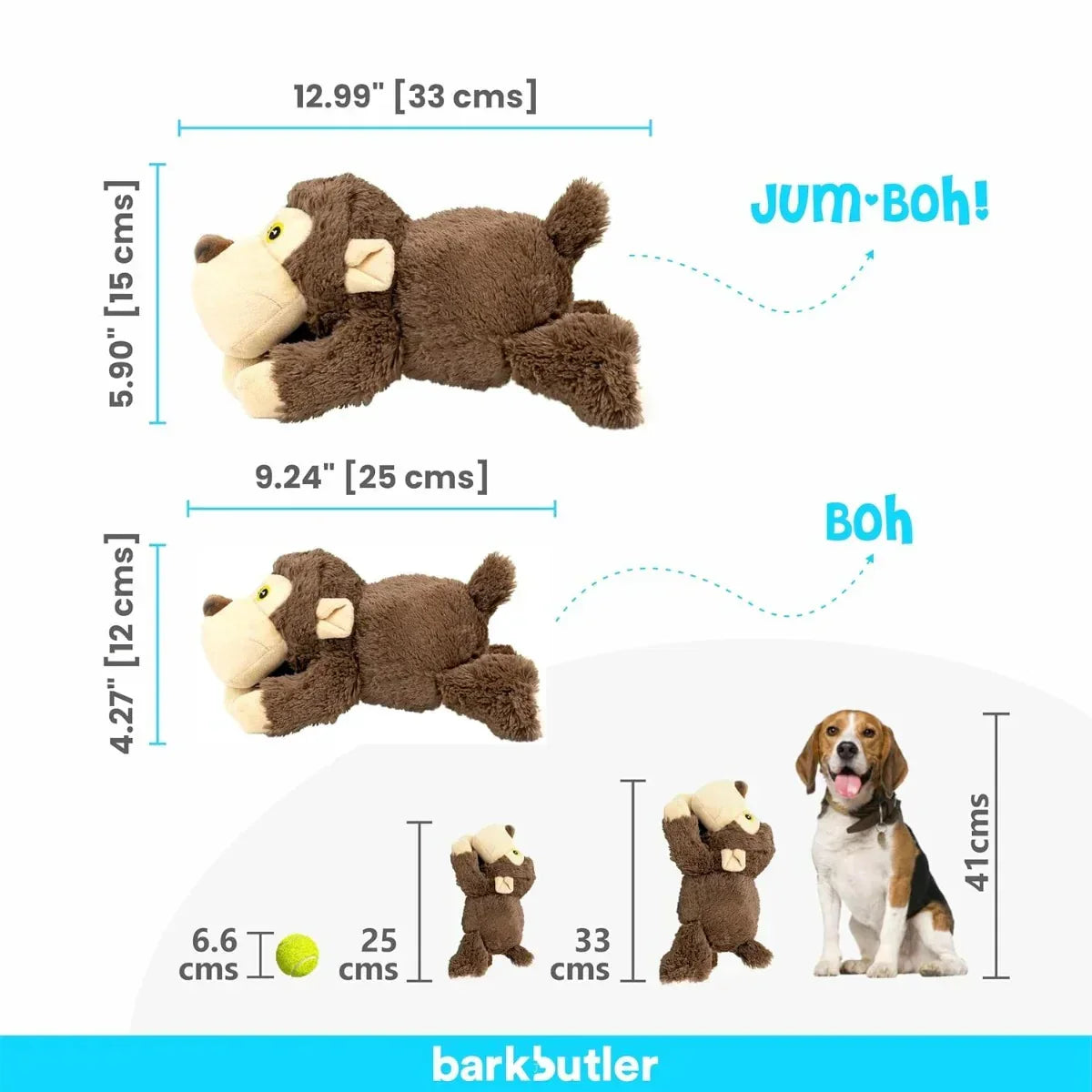 Barkbutler Jumboh The Bear Plush Dog Toy - Zigly