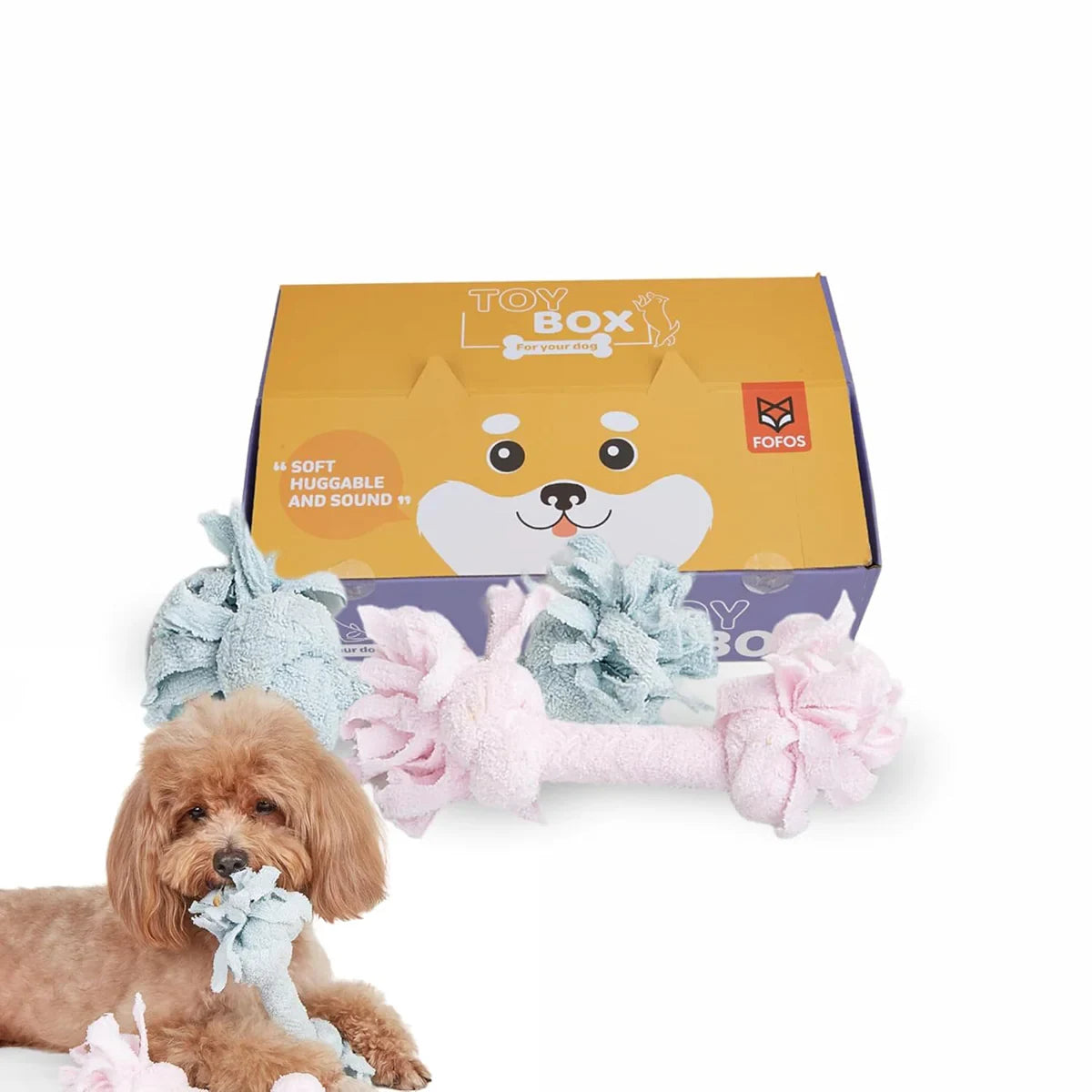 Fofos Terry Rope 2Knots Puppy Toy - Zigly