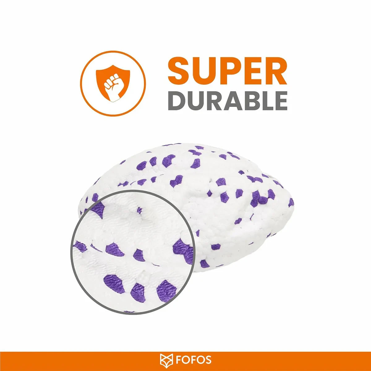 Fofos ETPU Rugby Ball Fetch Dog Toy -White - Zigly