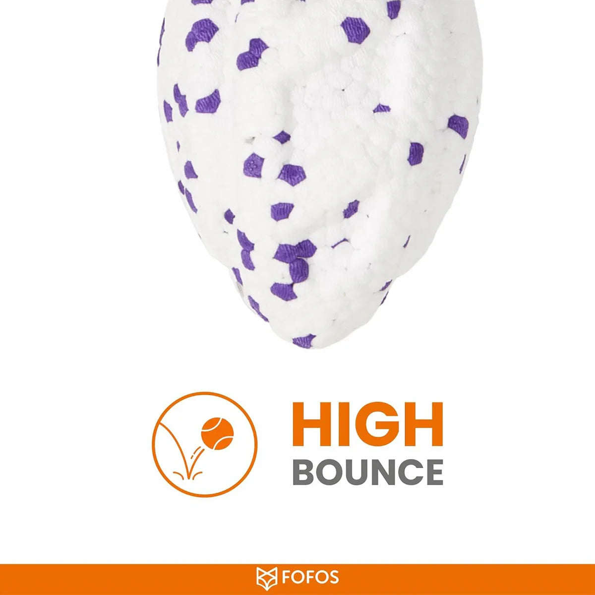 Fofos ETPU Rugby Ball Fetch Dog Toy -White - Zigly