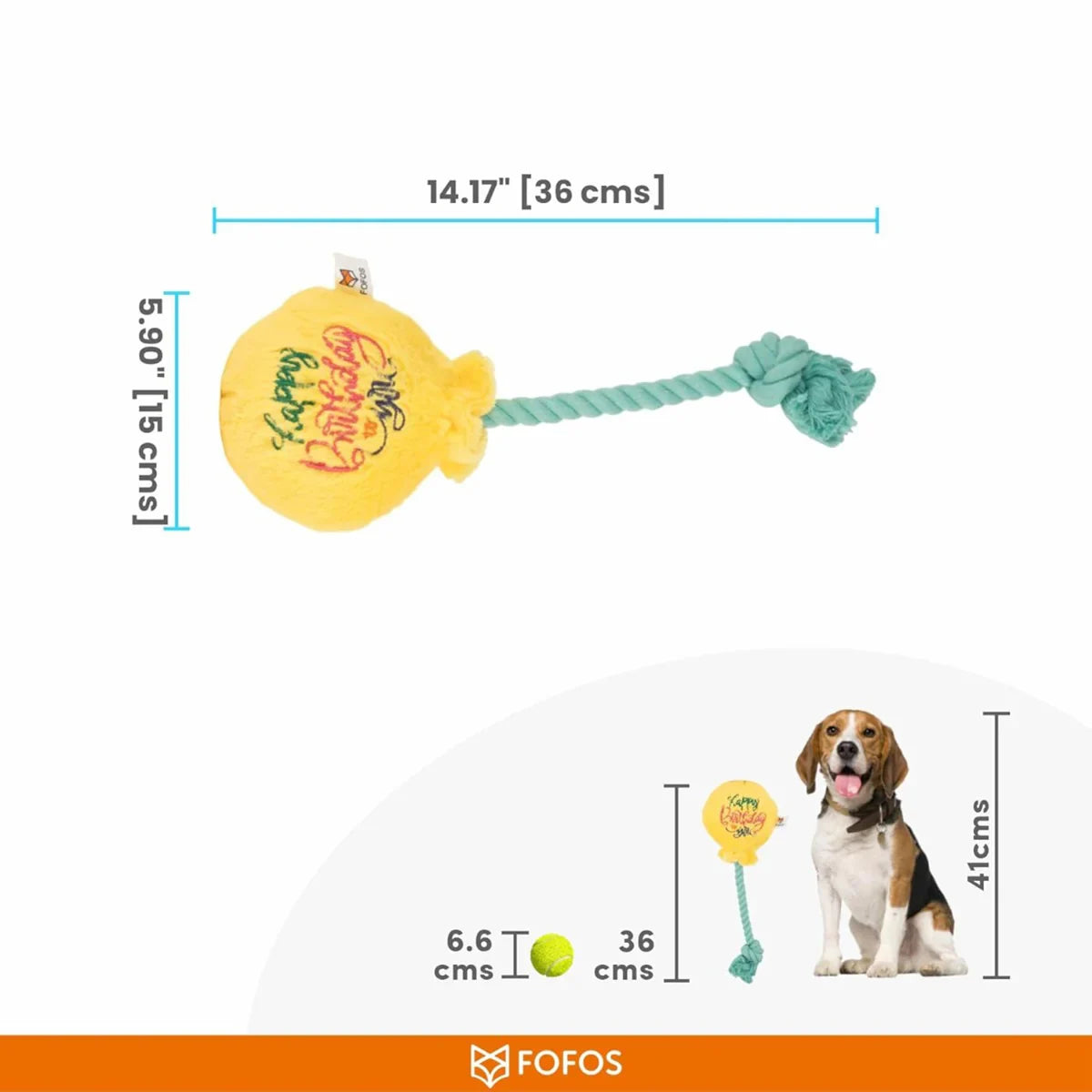 Fofos Birthday Balloon Dog Toy - Zigly