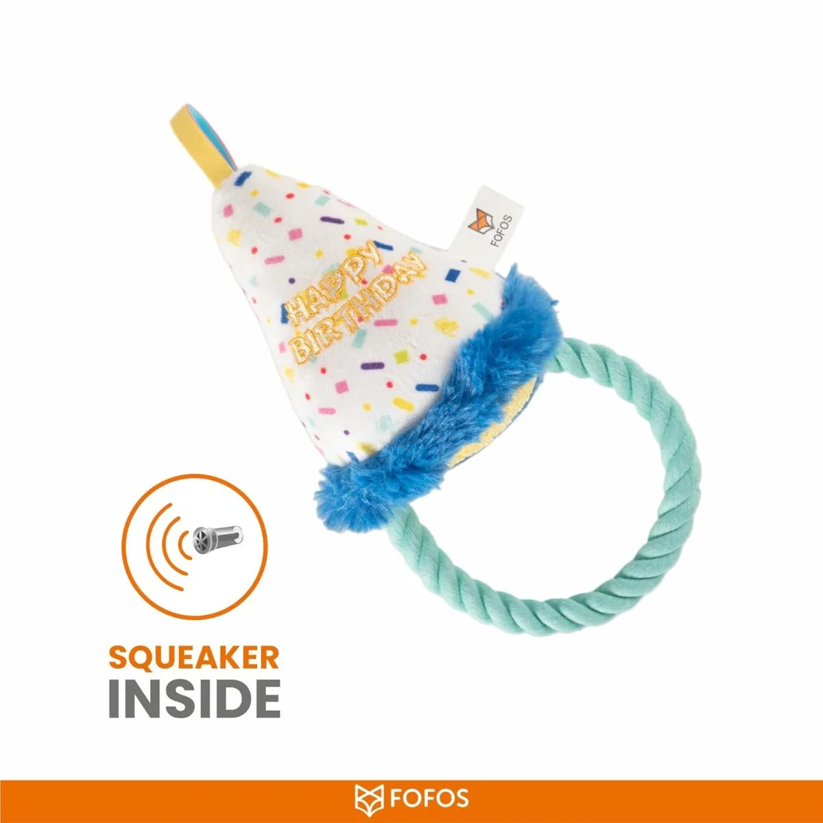 Fofos Birthday Hat Dog Toy - Zigly