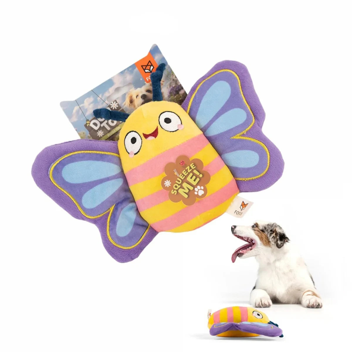 Fofos Garden Butterfly Plush Dog Toy - Zigly