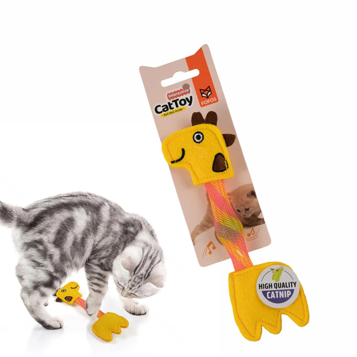 Fofos Cat Flick Tube Toy - Giraffe - Zigly