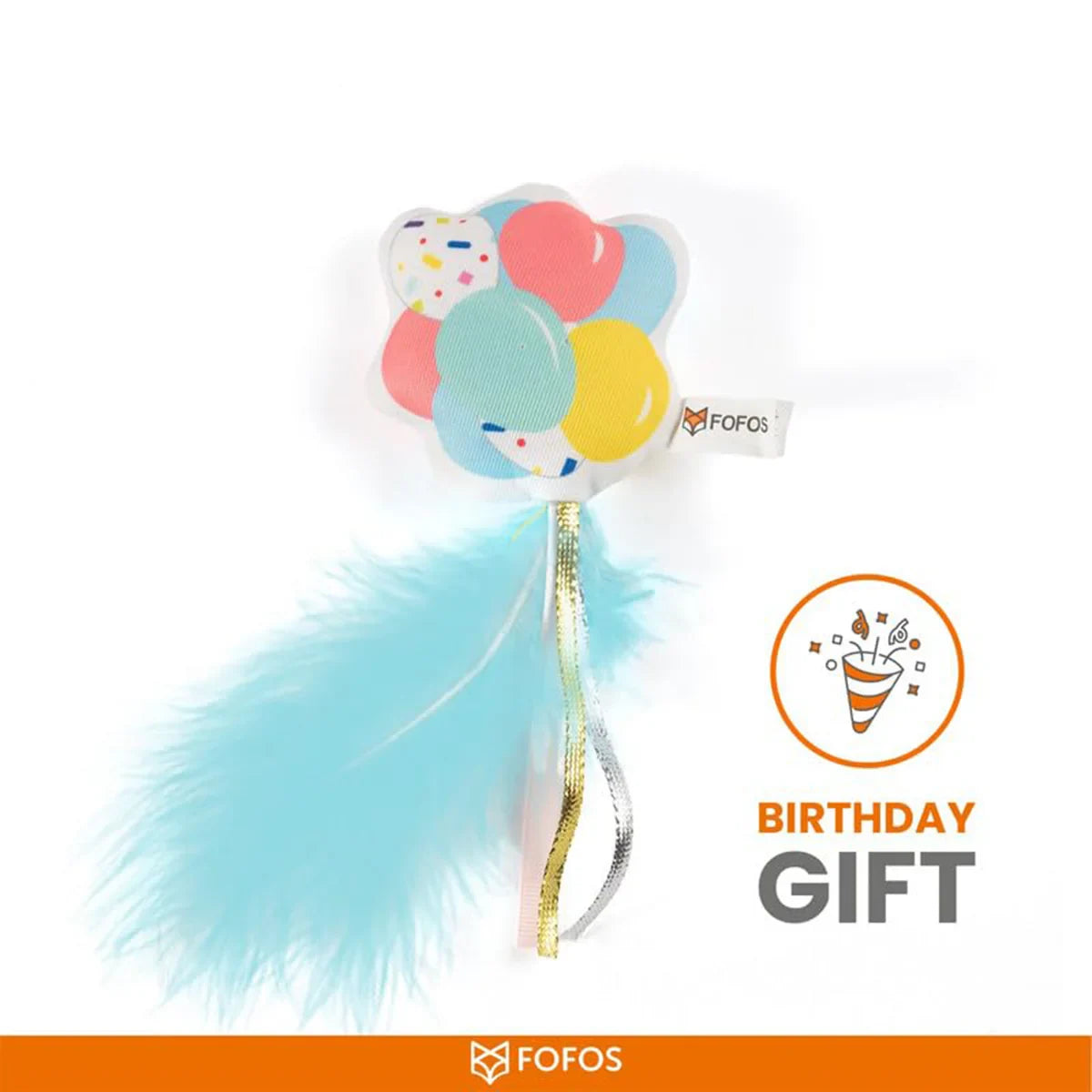 Fofos Birthday Balloon Cat Toy - Zigly