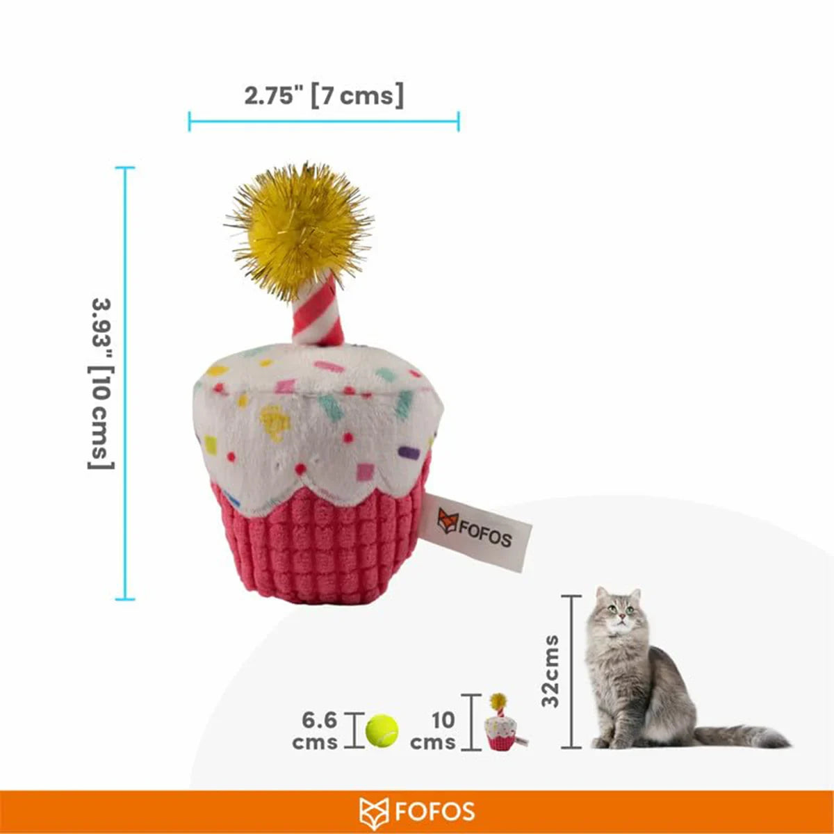 Fofos Birthday Cake Cat Toy - Zigly