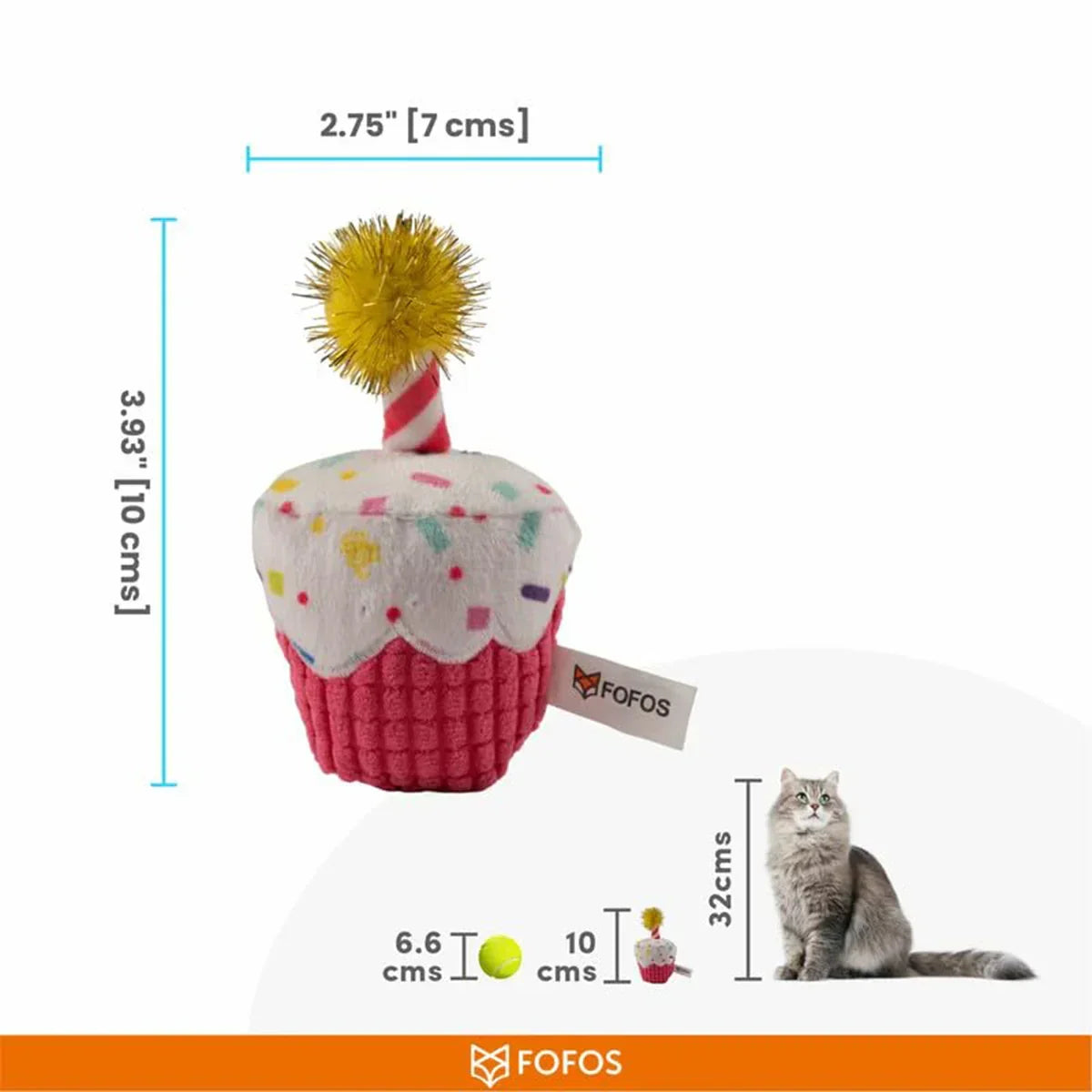 Fofos Birthday Cake Cat Toy - Zigly