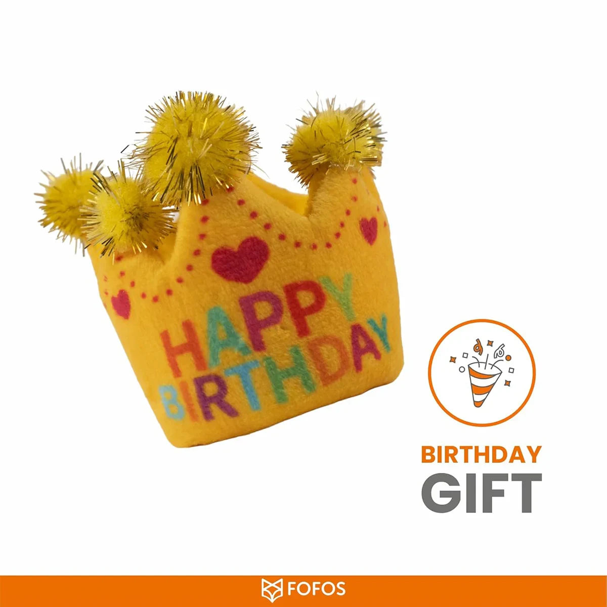 Fofos Birthday Crown Cat Toy - Zigly