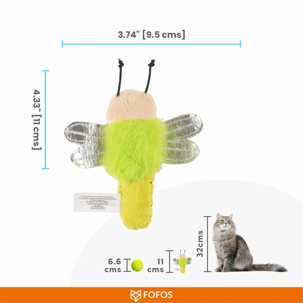 Fofos Dragonfly Cat Toy - Zigly