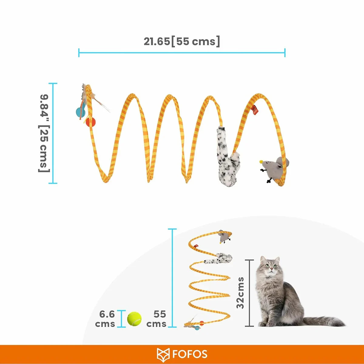 Fofos Safari Spiral Cat Tunnel - Zigly