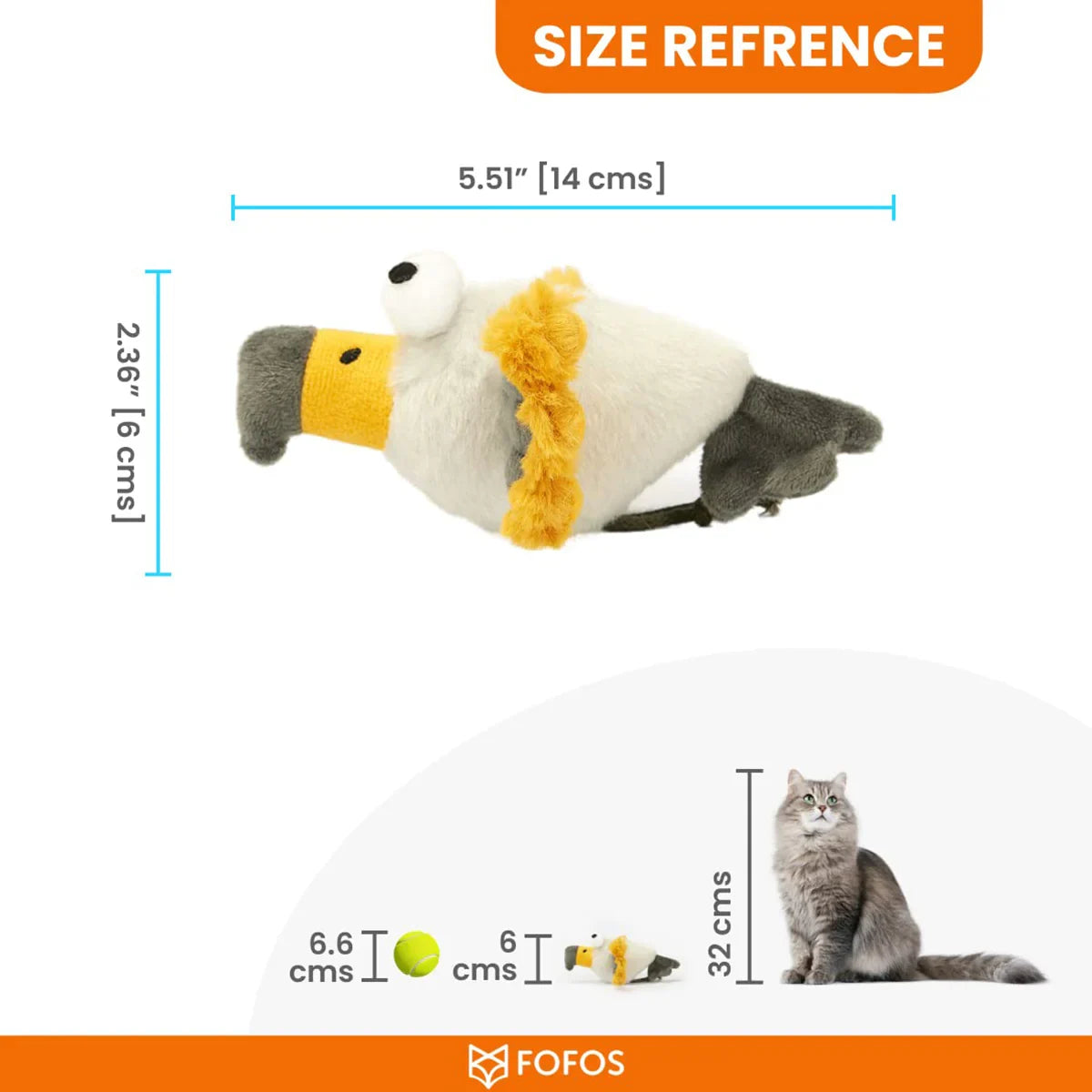 Fofos Eagle With Catnip Balls Cat Toy - Zigly