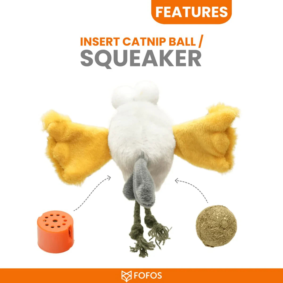 Fofos Eagle With Catnip Balls Cat Toy - Zigly