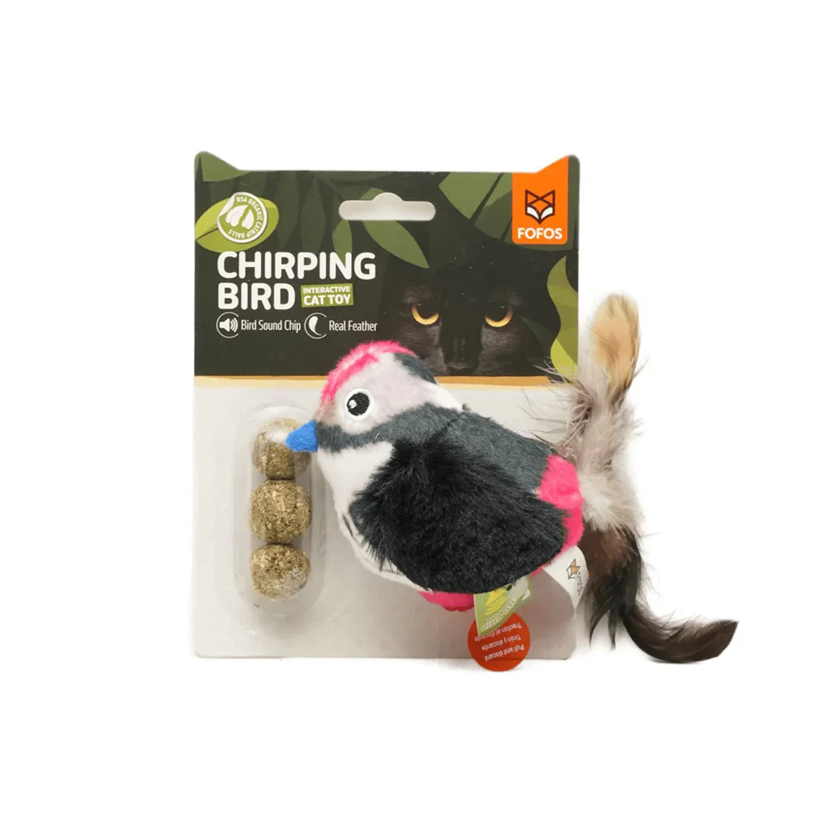 Fofos Black Bird With Catnip Balls Cat Toy - Zigly