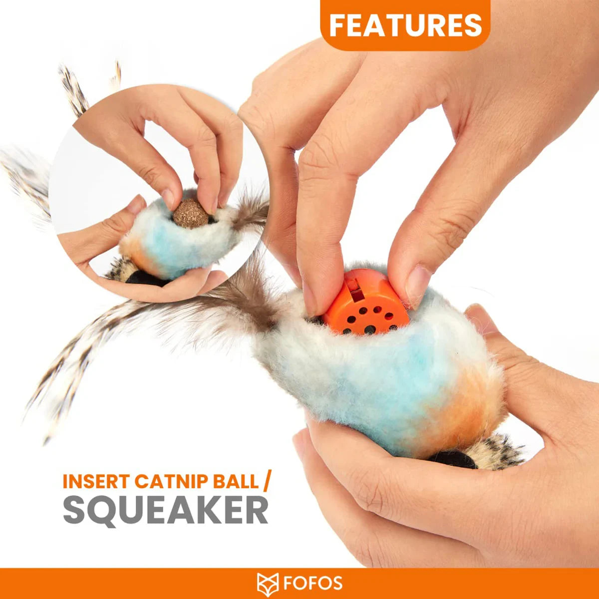 Fofos Bluebird With Catnip Balls - Zigly