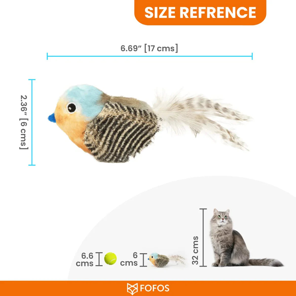 Fofos Bluebird With Catnip Balls - Zigly