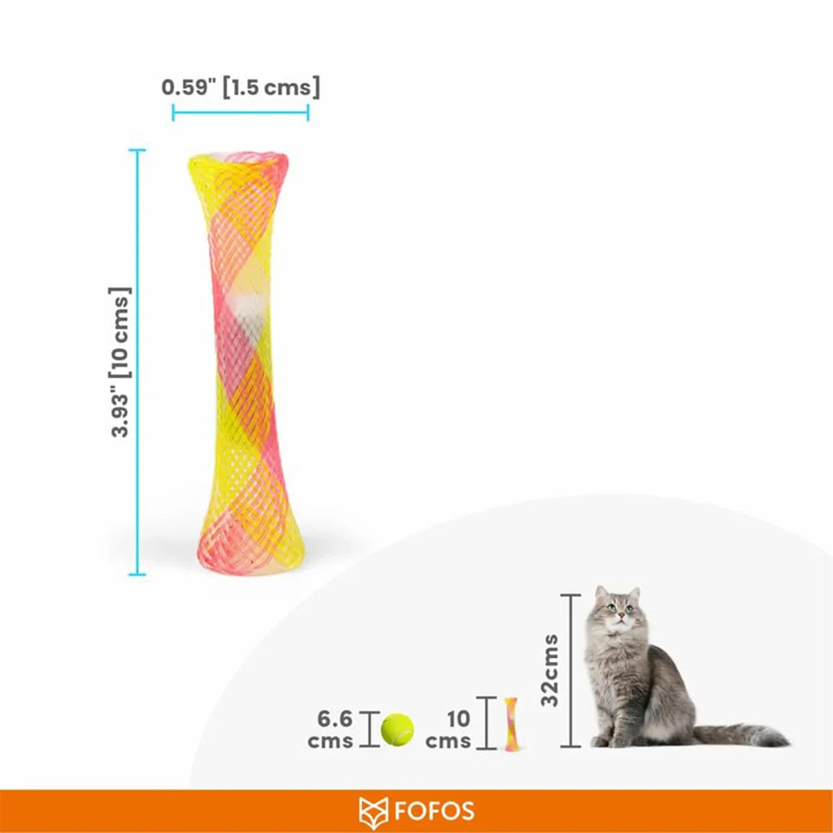 Fofos Spring Tube Cat Toy 3Pk - Zigly