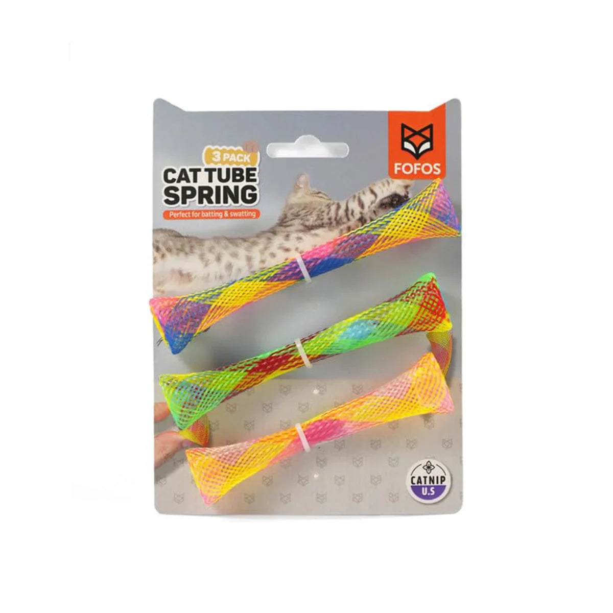 Fofos Spring Tube Cat Toy 3Pk - Zigly