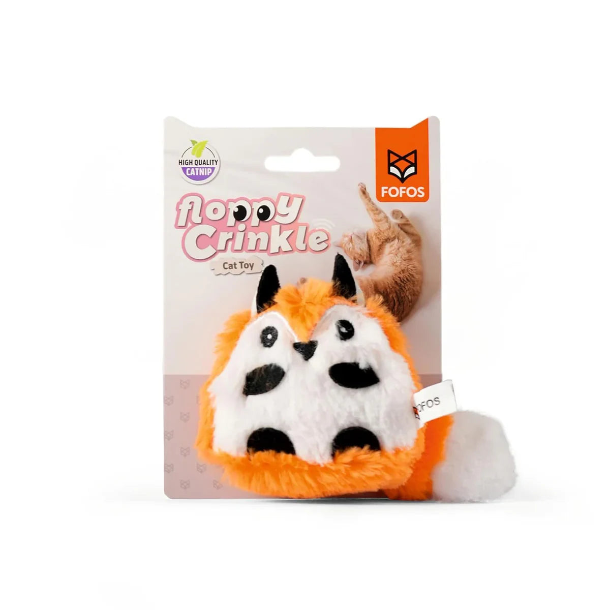 Fofos Floppy Crinkle Cat Toy Fox - Zigly