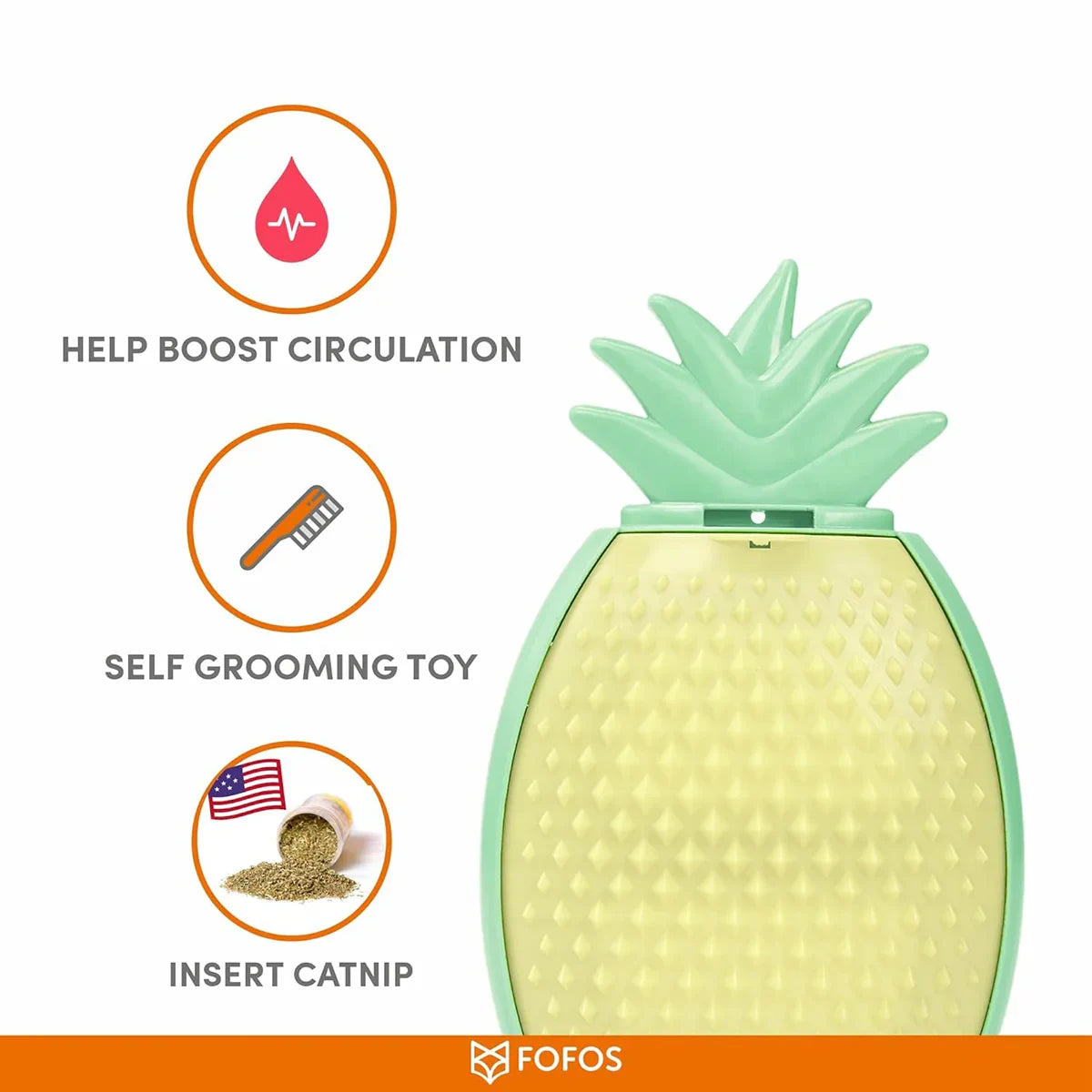 Fofos Pineapple Kitty Comber Cat Scratcher - Zigly